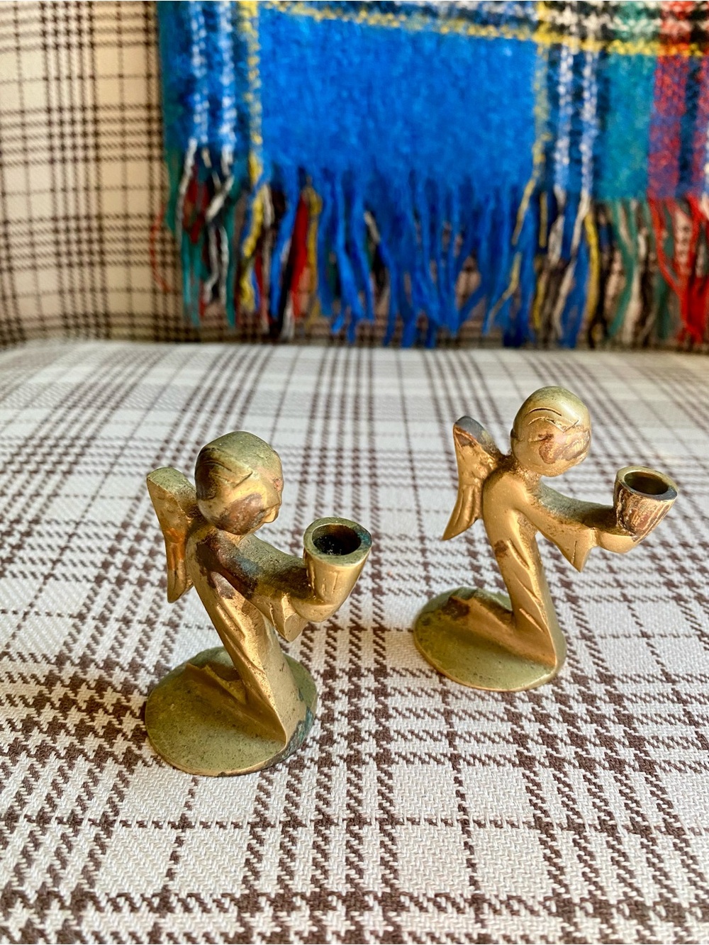 Unbranded Brass Angel Candle Holders - Set of 2